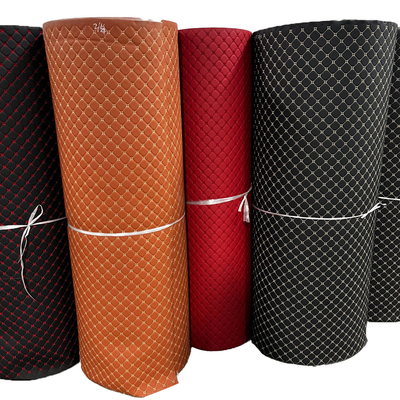 Personnaliser l'épaisseur de la mousse de cuir en PVC avec conception de broderie pour les couvertures de sièges d'auto