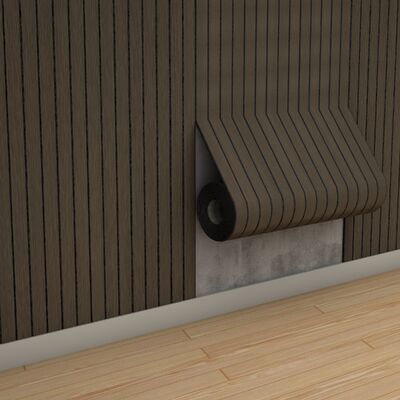 Papier peint en bois flexible ignifuge de panneau de mur de protection de PVC pour la décoration intérieure