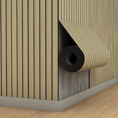 Papier peint en bois flexible ignifuge de panneau de mur de protection de PVC pour la décoration intérieure