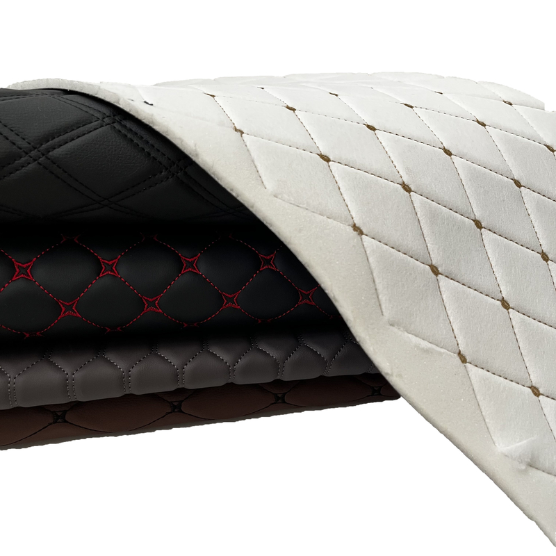 Matériau en cuir couvert de couches de sièges automobiles à couches antidérapantes à broderie