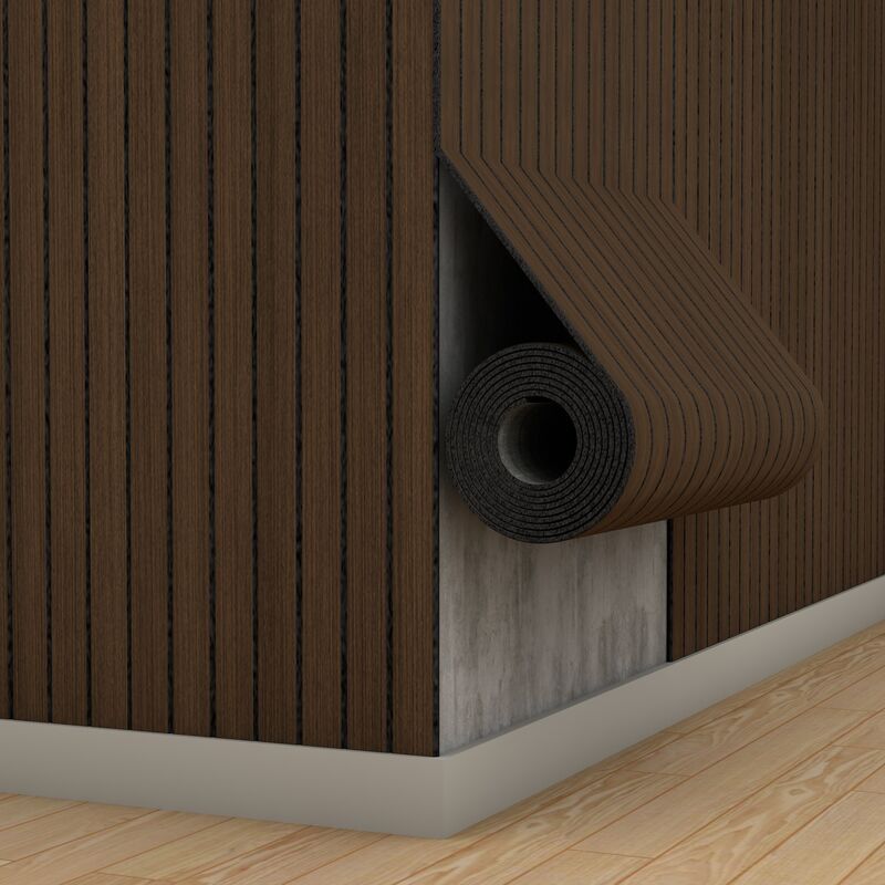 Panneaux muraux en bois mou de lattes avec la couche de mousse d'IXPE pour le décor à la maison de bien-être