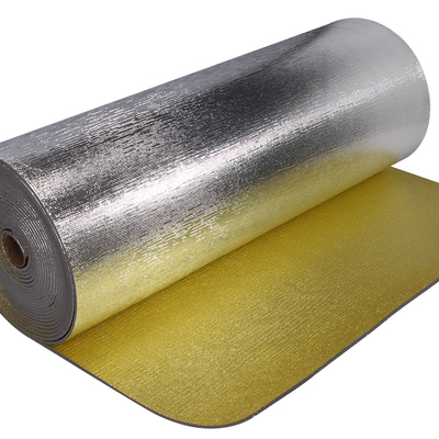 Matériau d'isolation murale pour plancher en feuille d'aluminium à double face en rouleau de mousse XPE imperméable à l'eau