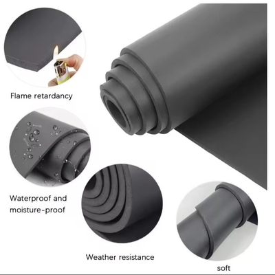 Résistance à la flamme CR Foam Sheet Absorption du son Neoprène Rouleau en caoutchouc pour automobile
